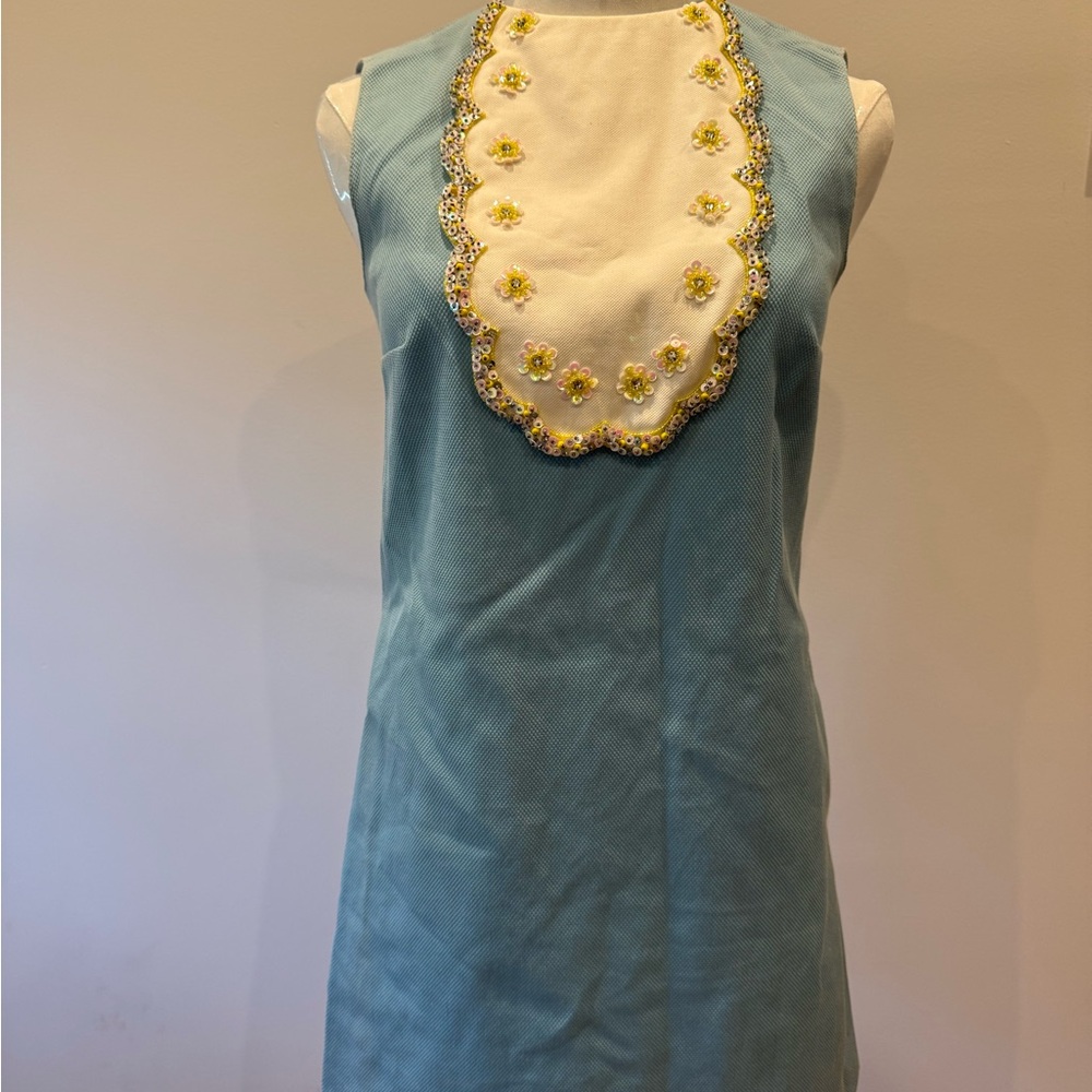 RED Valentino Light Blue Textured Dress